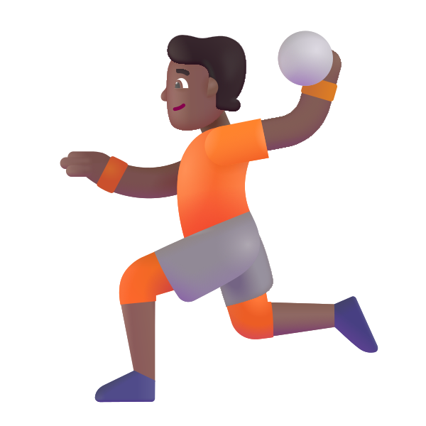 Person Playing Handball Color Medium Dark