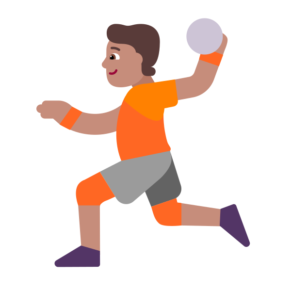 Person Playing Handball Flat Medium