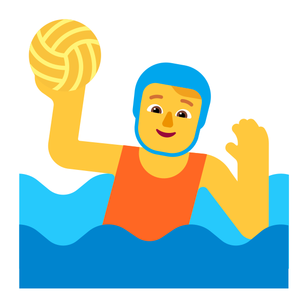 Person Playing Water Polo Flat Default Vector