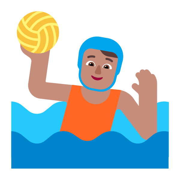 Person Playing Water Polo Flat Medium