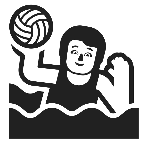 Person Playing Water Polo High Contrast Default Vector