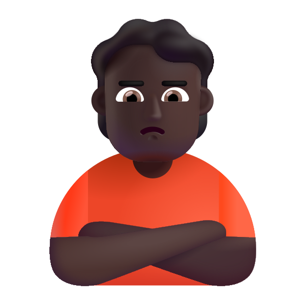 Person Pouting Color Dark Vector