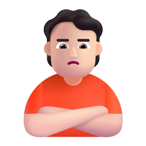 Person Pouting Color Light Vector