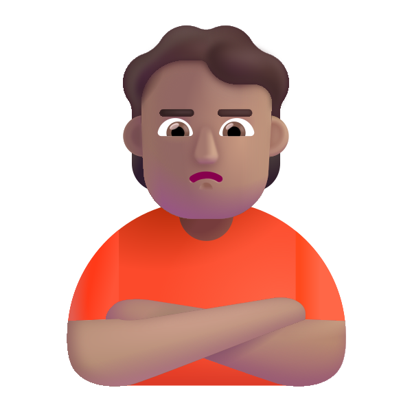 Person Pouting Color Medium Vector