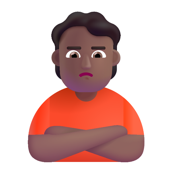 Person Pouting Color Medium Dark