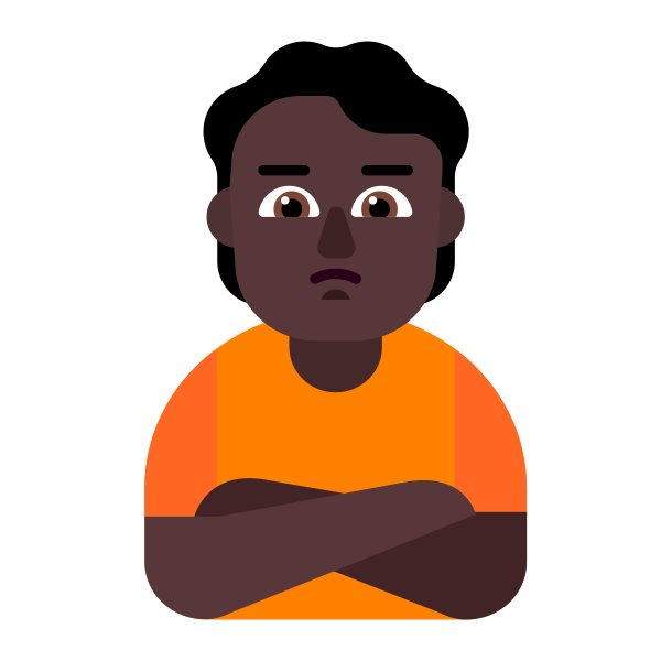 Person Pouting Flat Dark Vector