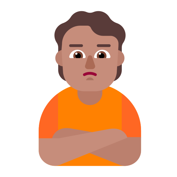 Person Pouting Flat Medium Vector