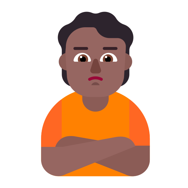 Person Pouting Flat Medium Dark