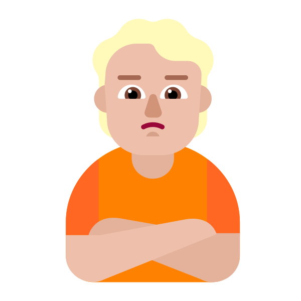 Person Pouting Flat Medium Light