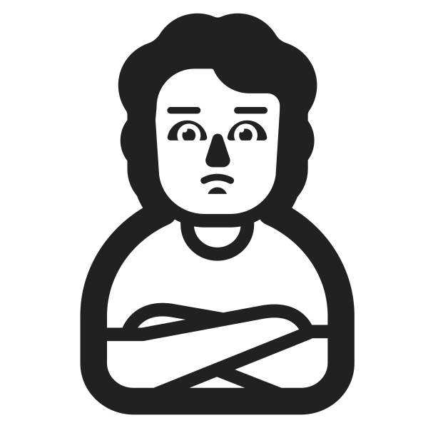Person Pouting High Contrast Default Vector