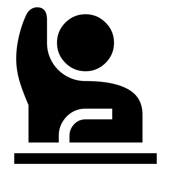 Person Raised Hand Fill