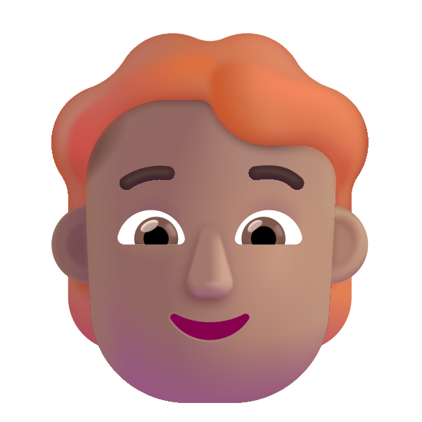 Person Red Hair Color Medium Vector