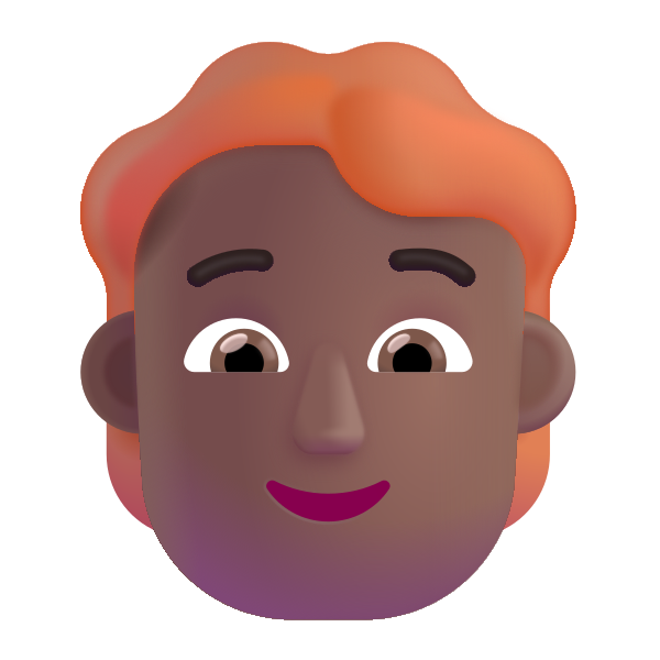 Person Red Hair Color Medium Dark