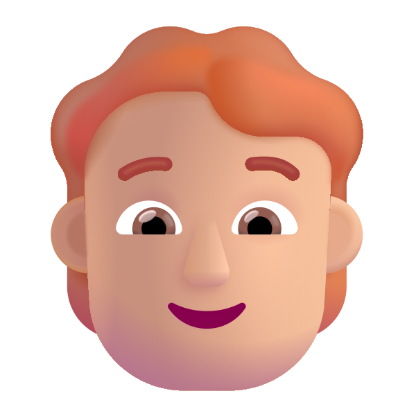 Person Red Hair Color Medium Light