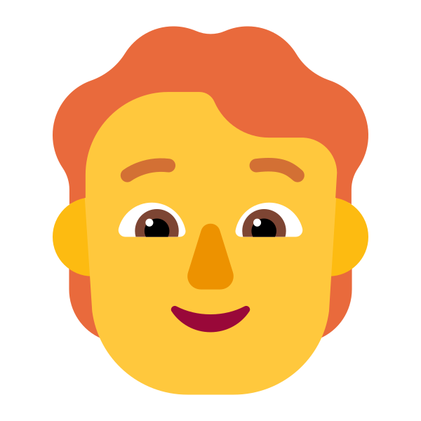 Person Red Hair Flat Default