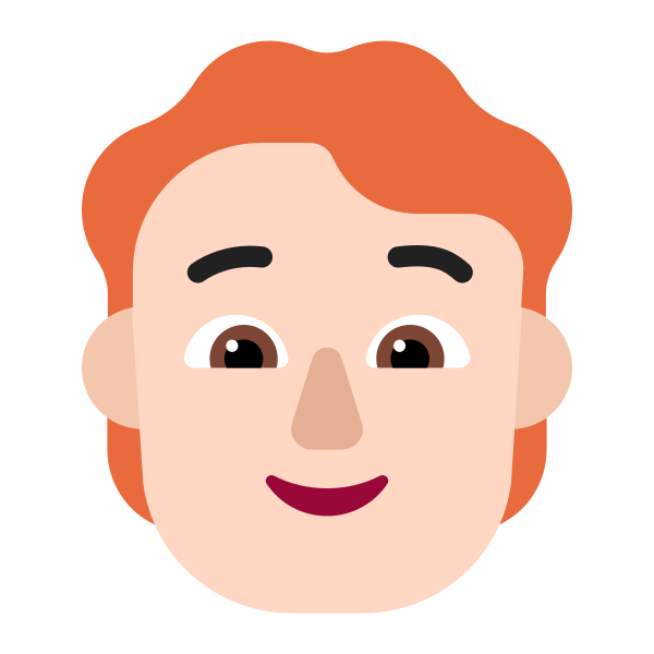 Person Red Hair Flat Light