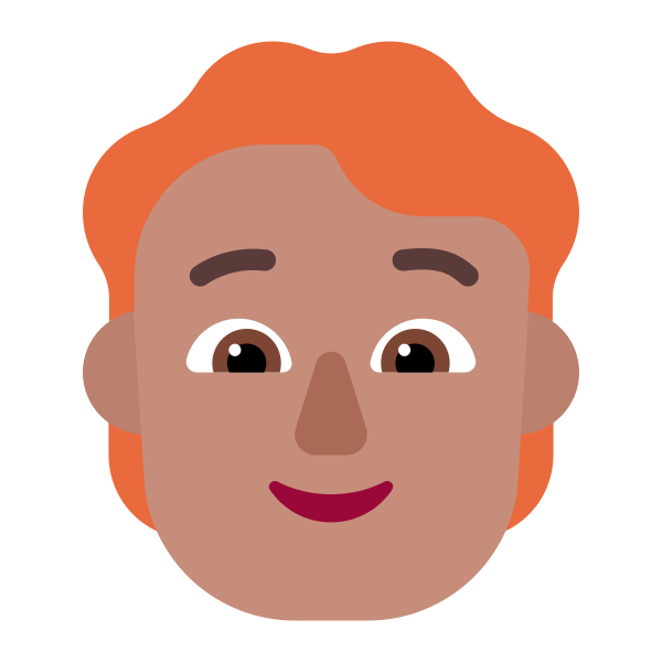 Person Red Hair Flat Medium