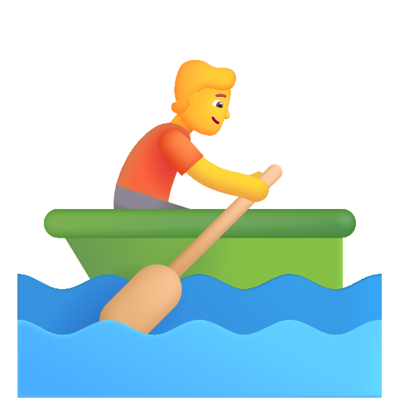 Person Rowing Boat Color Default