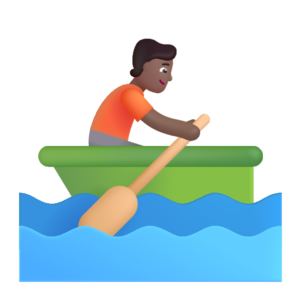 Person Rowing Boat Color Medium Dark
