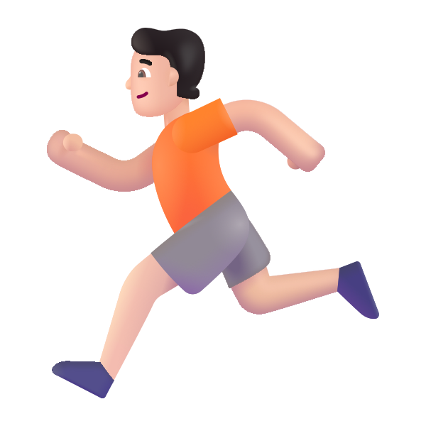 Person Running Color Light
