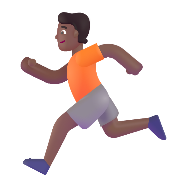 Person Running Color Medium Dark Vector