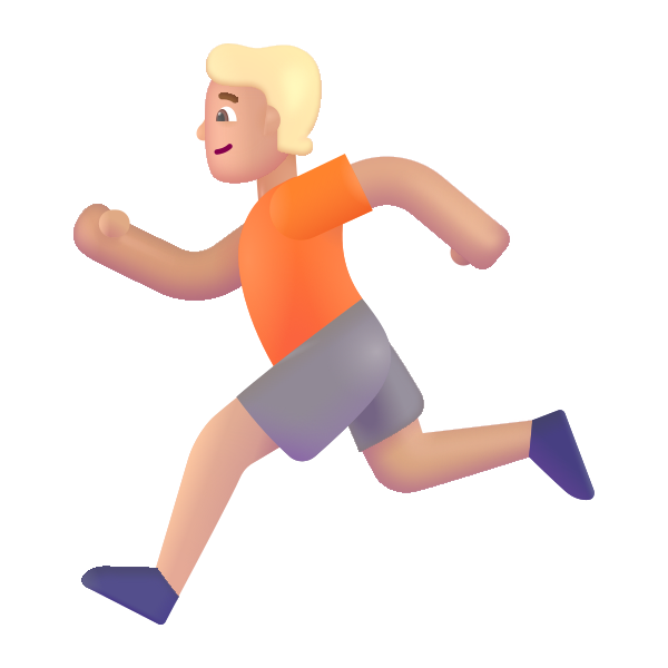 Person Running Color Medium Light