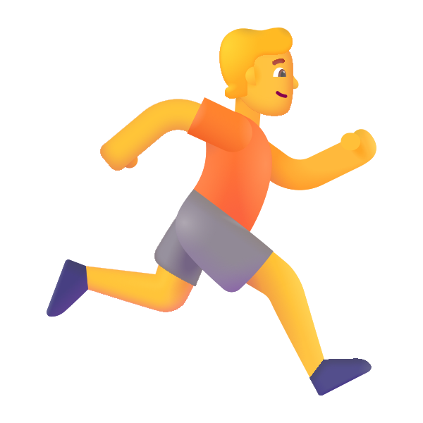 Person Running Facing Right Color Default