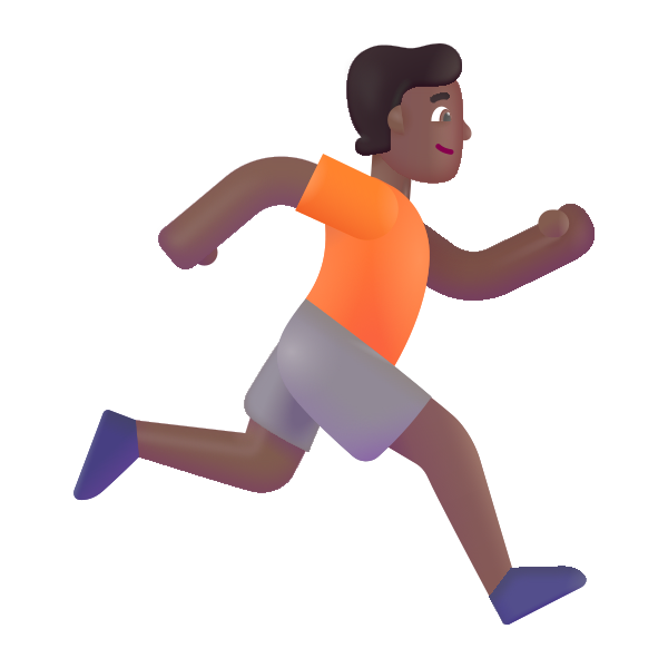 Person Running Facing Right Color Medium Dark Vector