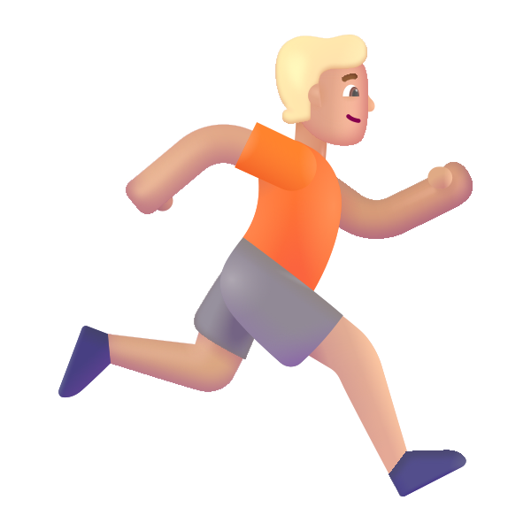 Person Running Facing Right Color Medium Light Vector