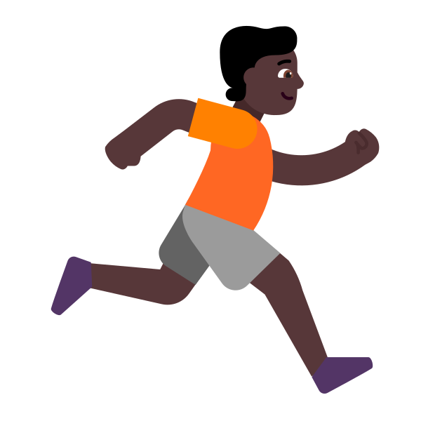 Person Running Facing Right Flat Dark