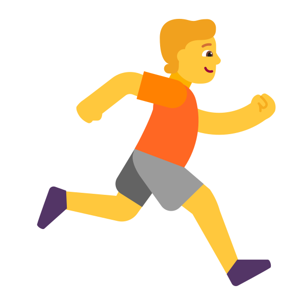 Person Running Facing Right Flat Default