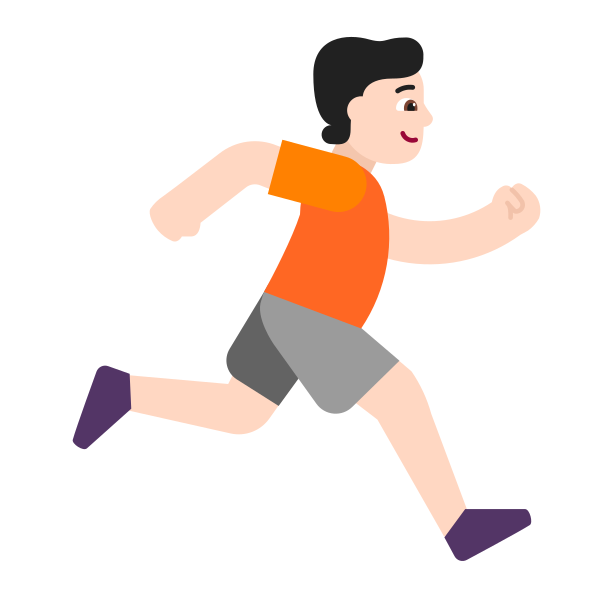 Person Running Facing Right Flat Light Vector