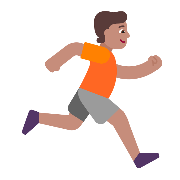 Person Running Facing Right Flat Medium