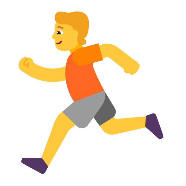 Person Running Flat Default Vector