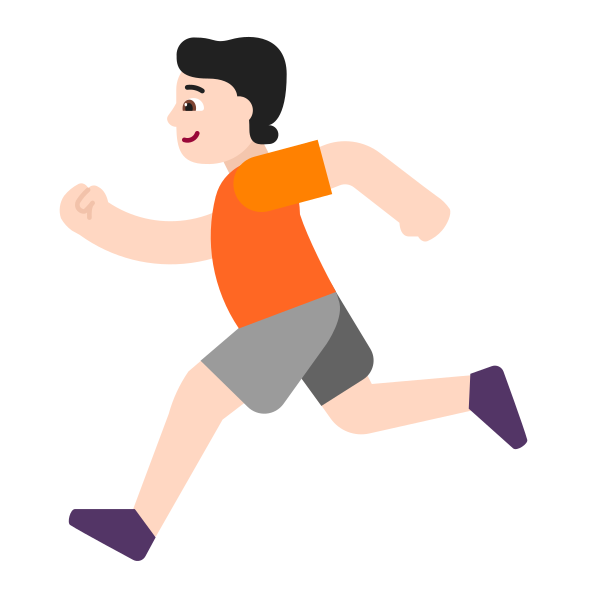 Person Running Flat Light