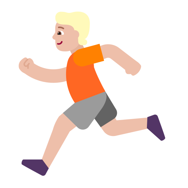 Person Running Flat Medium Light
