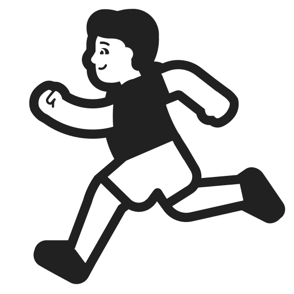 Person Running High Contrast Default
