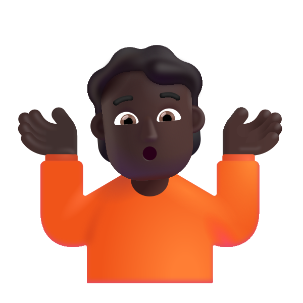 Person Shrugging Color Dark Vector