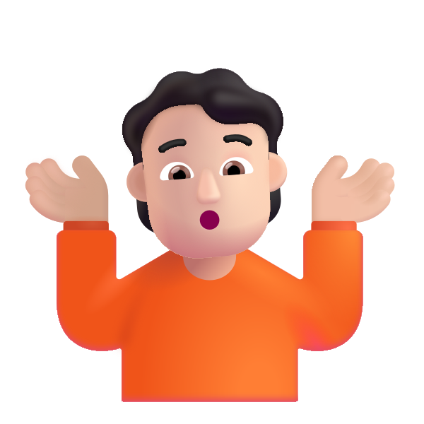 Person Shrugging Color Light Vector