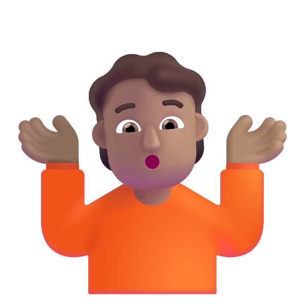 Person Shrugging Color Medium