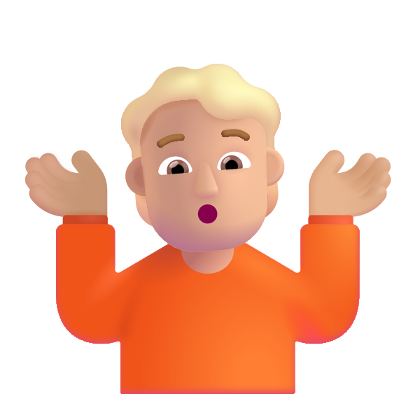 Person Shrugging Color Medium Light