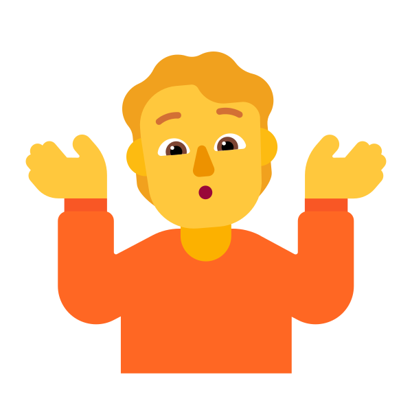 Person Shrugging Flat Default Vector