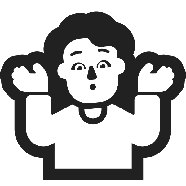 Person Shrugging High Contrast Default