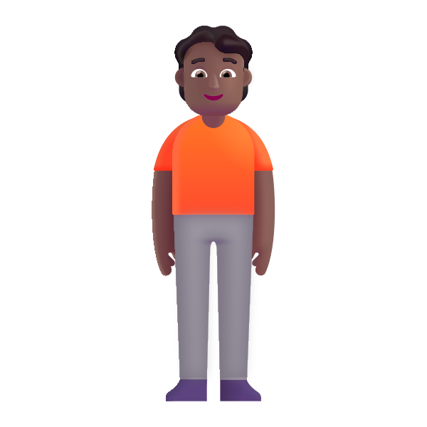 Person Standing Color Medium Dark