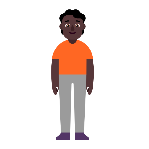 Person Standing Flat Dark Vector