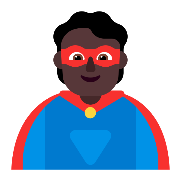 Person Superhero Flat Dark Vector