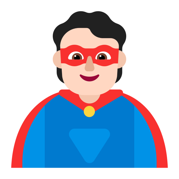 Person Superhero Flat Light