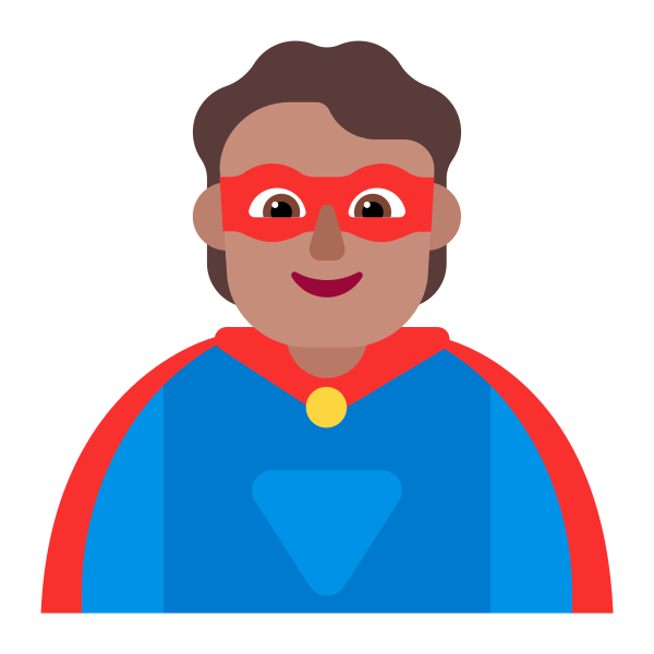 Person Superhero Flat Medium Vector