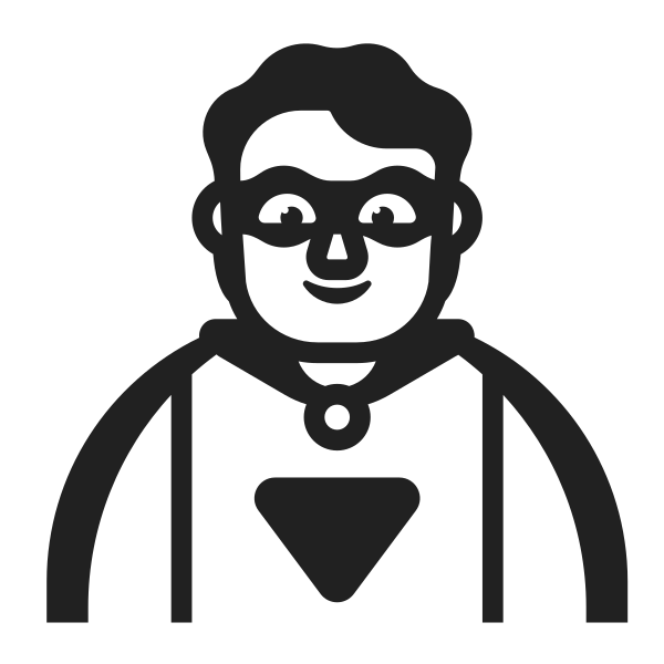 Person Superhero High Contrast Default