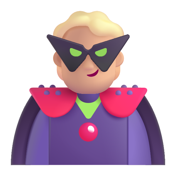 Person Supervillain Color Medium Light Vector